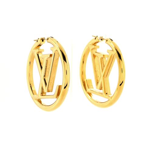 louis vuitton earrings gold hoops|louis vuitton hoop earrings silver.